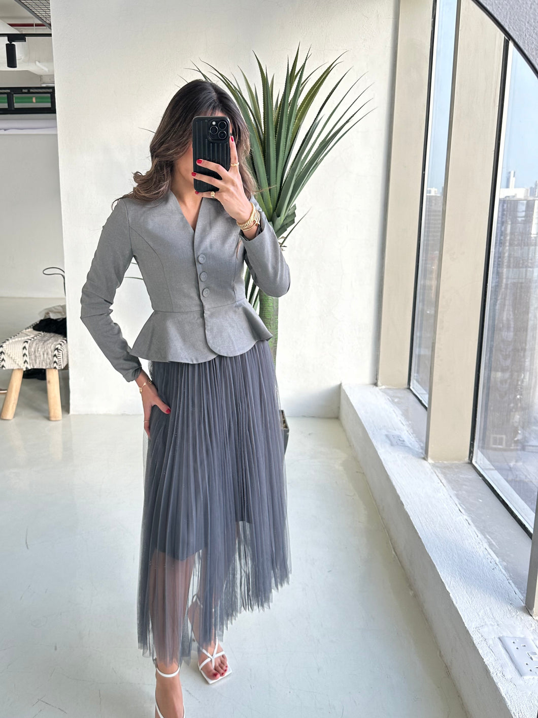 Blazer and tulle skirt set