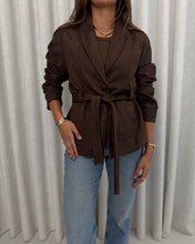 Load image into Gallery viewer, coffee suede jacket
