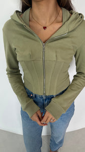 Hoodie with inner top