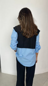 overshized shirt with connected vest