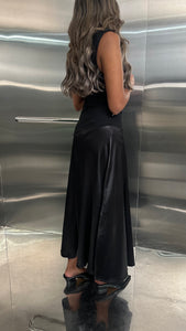 denim silk skirt