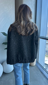 sparkle bomber jacket