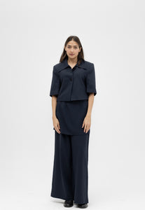 2 piece suit with wrap skirt
