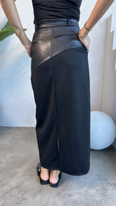 maxi leather skirt