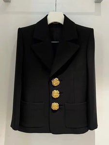 Gold detail blazer