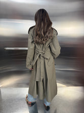 Load image into Gallery viewer, trench coat with detachble scarf
