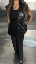 Load image into Gallery viewer, padded leather vest with waist detail
