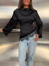 Load image into Gallery viewer, lace silk top
