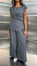 Load image into Gallery viewer, pencil grey wrap pant set
