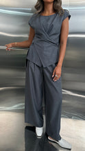 Load image into Gallery viewer, pencil grey wrap pant set
