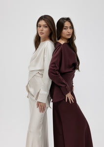 Silk skirt set