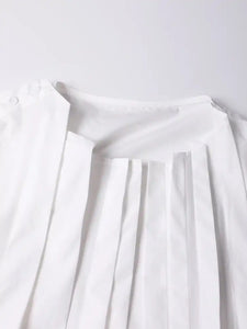 Detailed long white shirt/dress