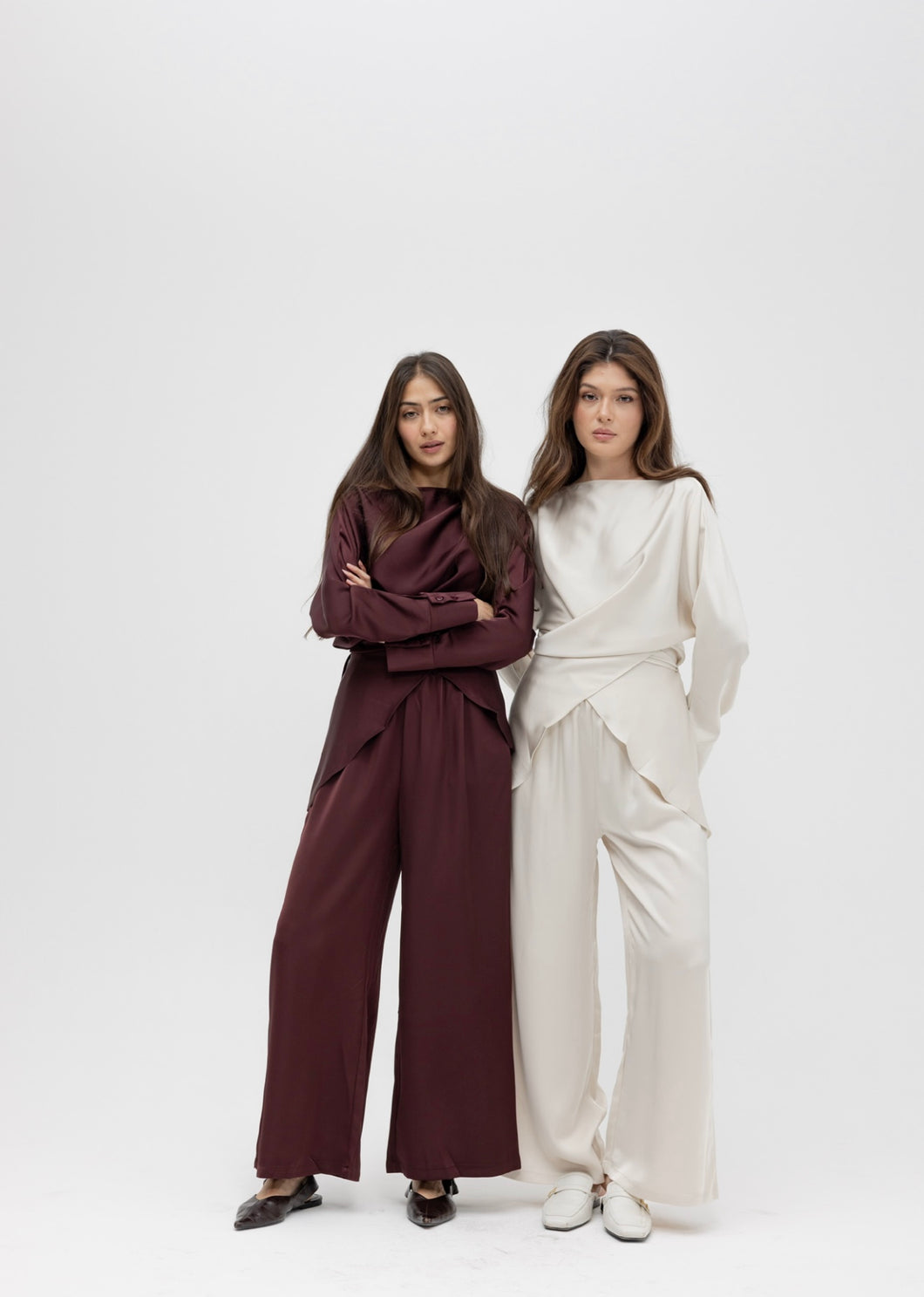 silk pant set