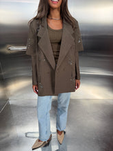 Load image into Gallery viewer, embellished blazer with open sleeves
