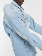 Load image into Gallery viewer, Washed denim fitted shirt
