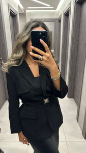 belted blazer