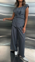 Load image into Gallery viewer, pencil grey wrap pant set
