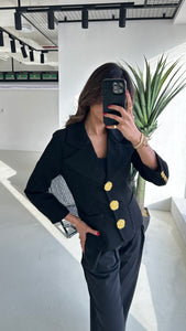 Gold detail blazer