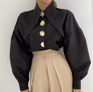 shirt with button detail