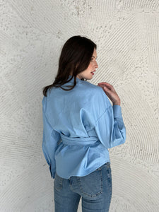 Blue Wrap shirt