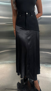 denim silk skirt