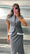 Load image into Gallery viewer, skirt set with chiffon inserts
