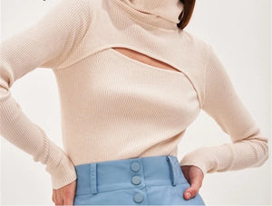 Cut out ribbed top