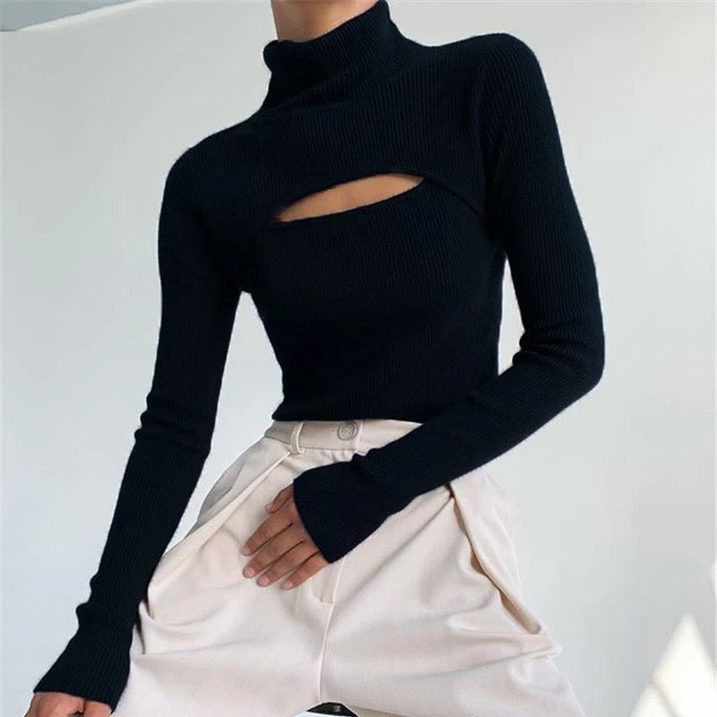 Cut out ribbed top