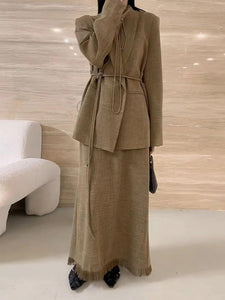 2 piece skirt suit