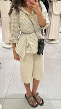 Load image into Gallery viewer, Checkered shirt with waist wrap

