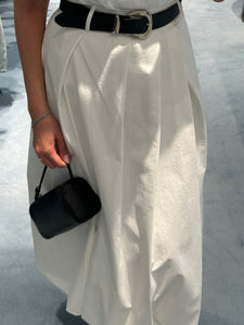 midi belted bubble skirt