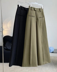 High waist wide leg pants