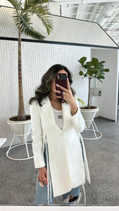 Long white blazer