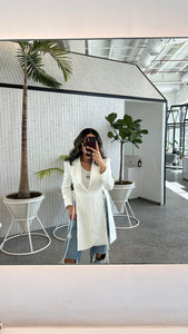 Long white blazer