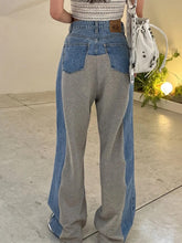 Load image into Gallery viewer, Denim contrast pants
