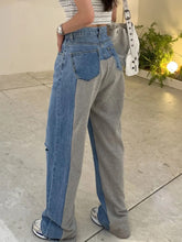 Load image into Gallery viewer, Denim contrast pants
