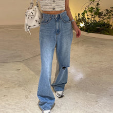 Load image into Gallery viewer, Denim contrast pants
