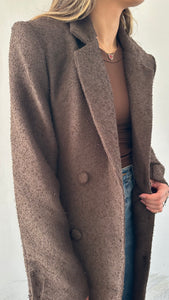 maxi textured blazer