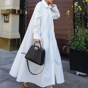 Over sized shirt dress with belt