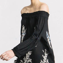 Load image into Gallery viewer, Off shoulder silver detail dress
