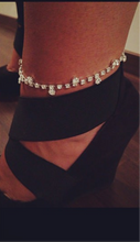 Load image into Gallery viewer, Silver crystal anklet

