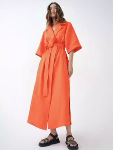 Colored linen blend summer jacket/dress