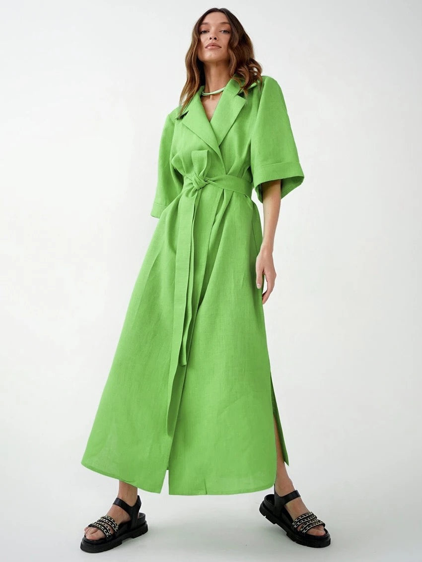 Colored linen blend summer jacket/dress