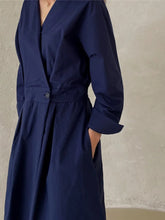 Load image into Gallery viewer, Fitted wrap dress - length 51&quot;
