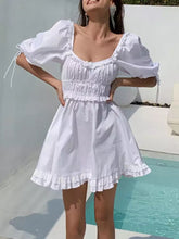 Load image into Gallery viewer, Short summer ruffled dress
